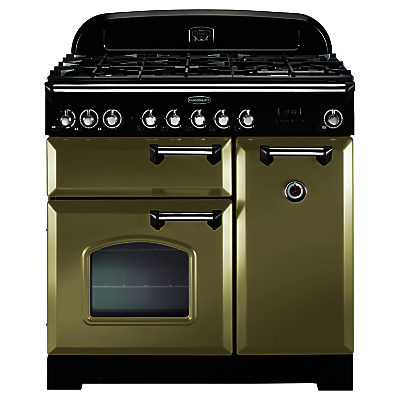 Rangemaster Classic Deluxe 90 Dual Fuel Range Cooker Olive Green